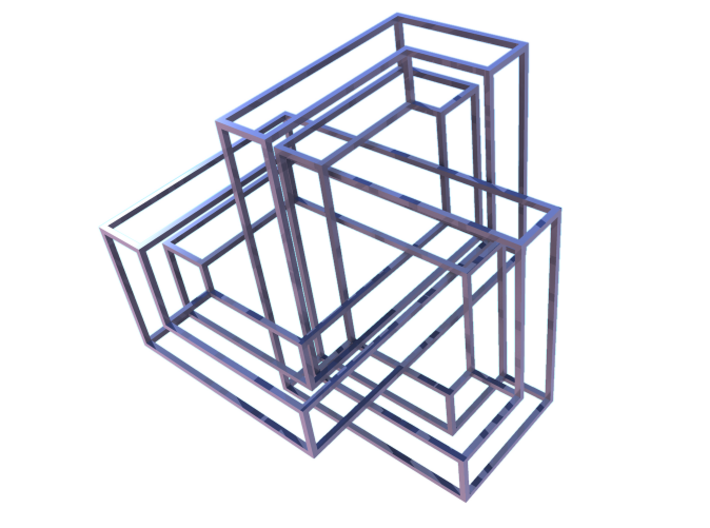 Cubic Trefoil Knot Frame 3d printed