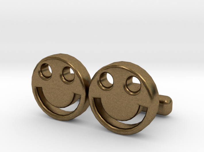 Happy Face Cufflinks, Part of &quot;Fun Loving&quot; Collect 3d printed