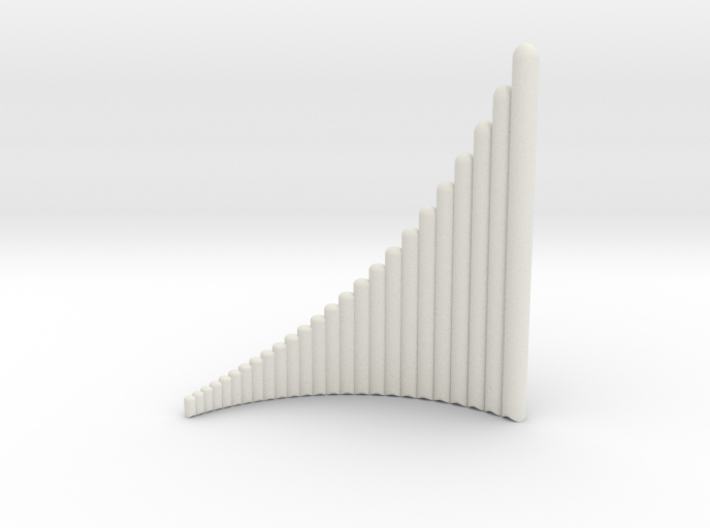 Left-handed Jazz Ballad wholetone Panpipe 4 octave 3d printed