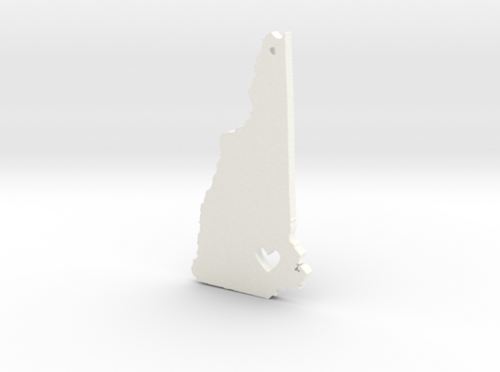 I Heart New Hampshire Necklace 3d printed