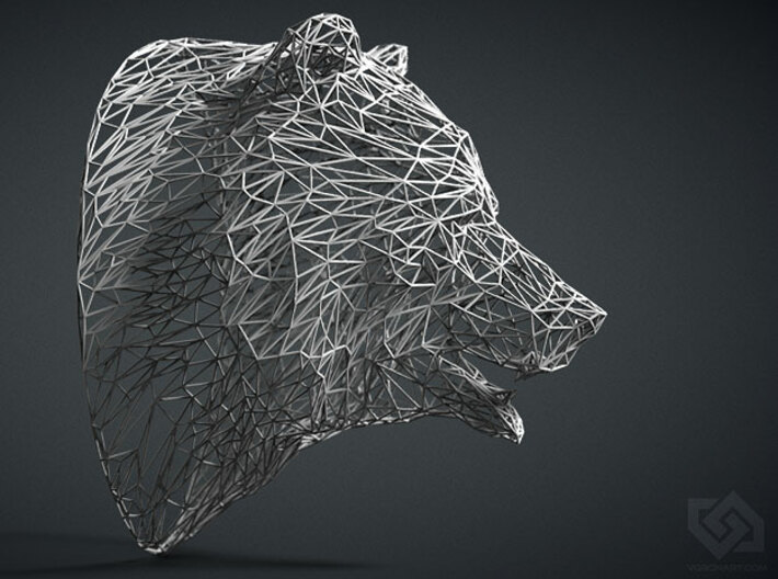 Wire Bear Wall Mount 3d printed 