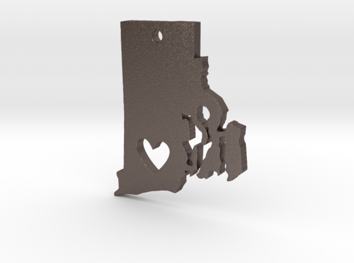 I Love Rhode Island Necklace 3d printed