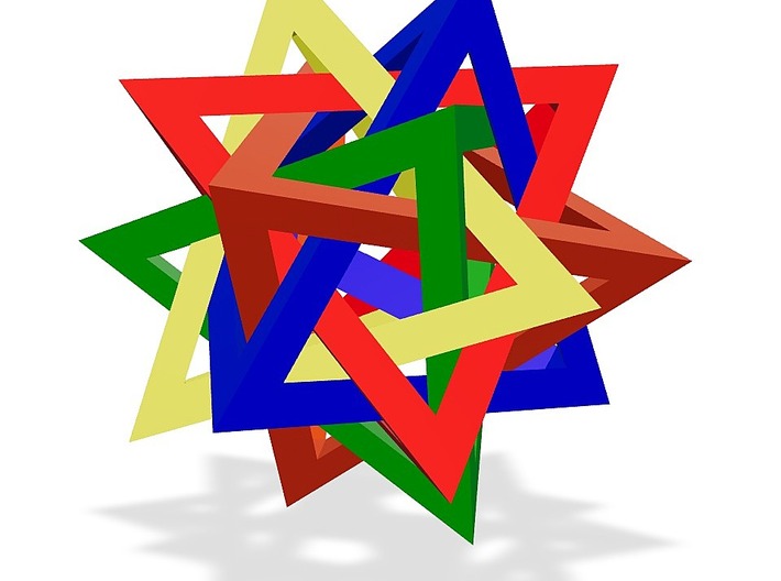 Compound of Five Tetrahedra Frames - Color 3d printed