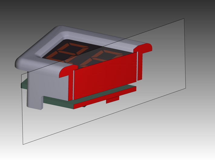 Voltmeter Cradle V1 - Modmaker Voltage Displays 3d printed 3D visualisation