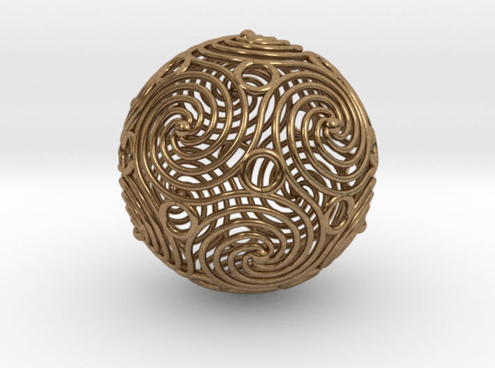 spiraling icosahedron | 2.4mm 3d printed