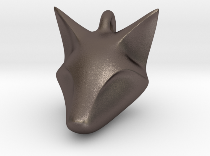 Stylish Fox Head Pendant 3d printed