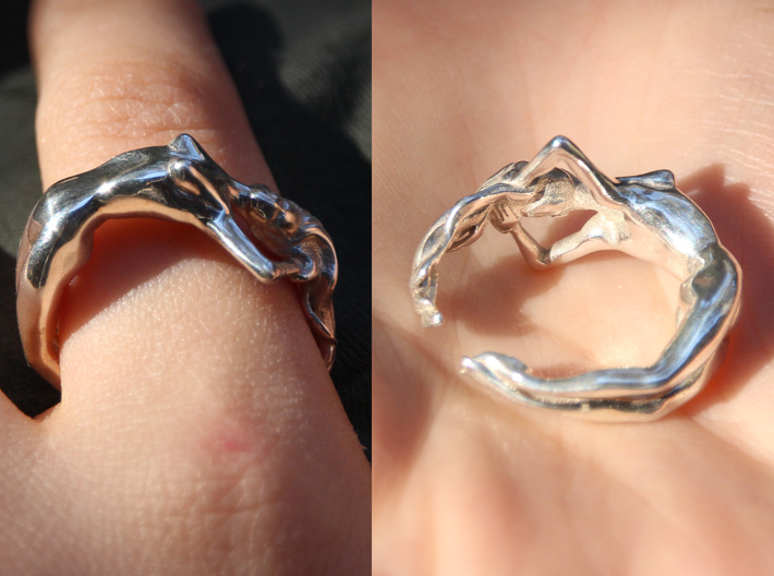 Nude Woman Ring 3d printed 