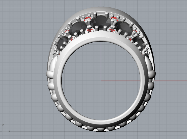Worm Hole Ring - Size 12 (21.49 mm) 3d printed 