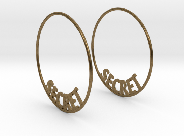 Custom Hoop Earrings - Secret 50mm 3d printed