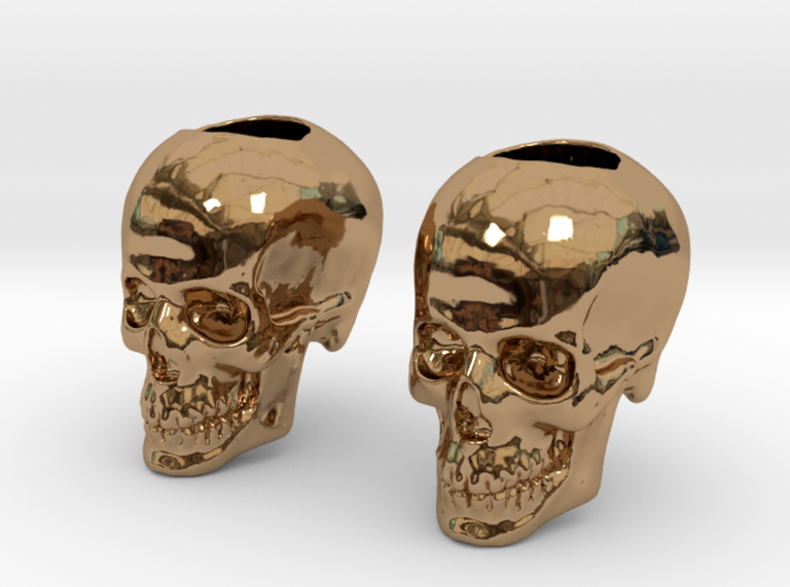Skull Bead - Doubled 3d printed 