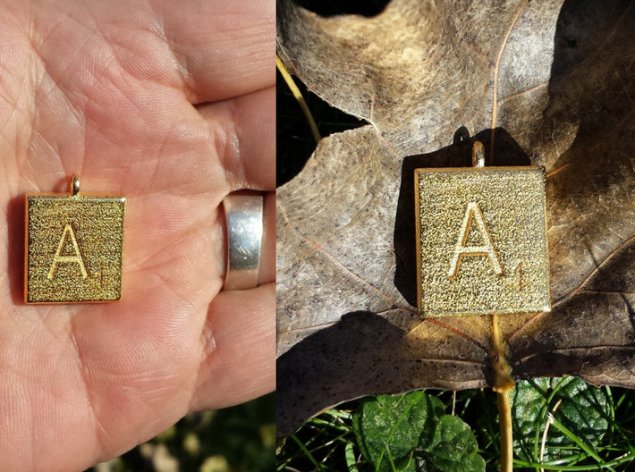 Scrabble Charm or Pendant-A 3d printed Just the right size and weight