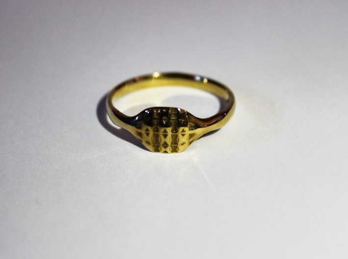 Triss Ring US Size 8 5/8 UK Size R 3d printed Gold Plated Brass
