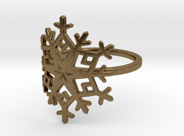 Snowflake Ring - US Size 08 3d printed