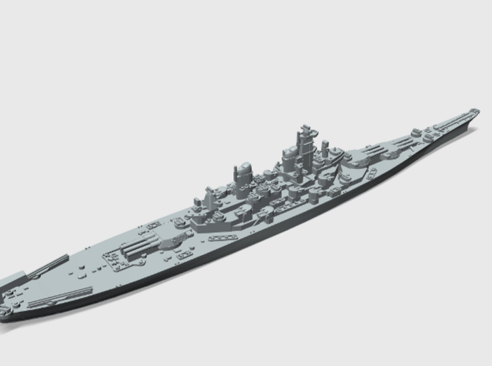 WWII US 1/4800 Iowa class battleships (x4) 3d printed USS Wisconsin BB64