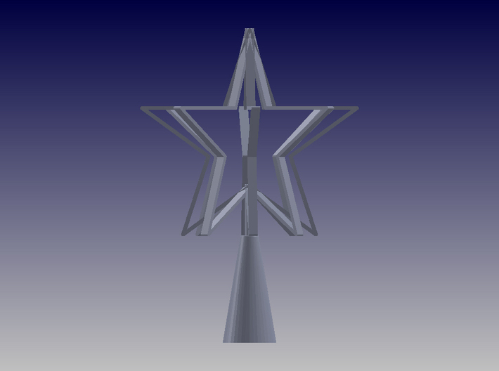 STAR TREE TOPPER 3d printed Tree Topper-Front