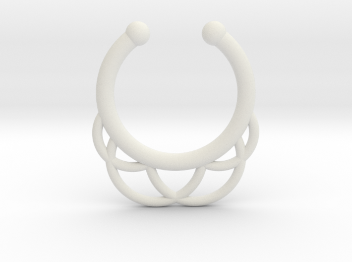 Faux Septum Ring - outer semicircles 3d printed