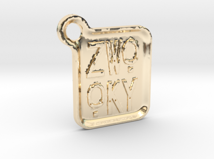 ZWOOKY Keyring LOGO 14 4cm 3mm rounded 3d printed