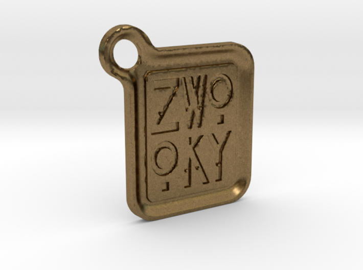 ZWOOKY Keyring LOGO 12 5cm 3.5mm rounded 3d printed