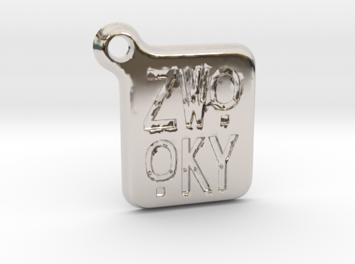 ZWOOKY Keyring LOGO 14 3cm 3mm rounded 3d printed