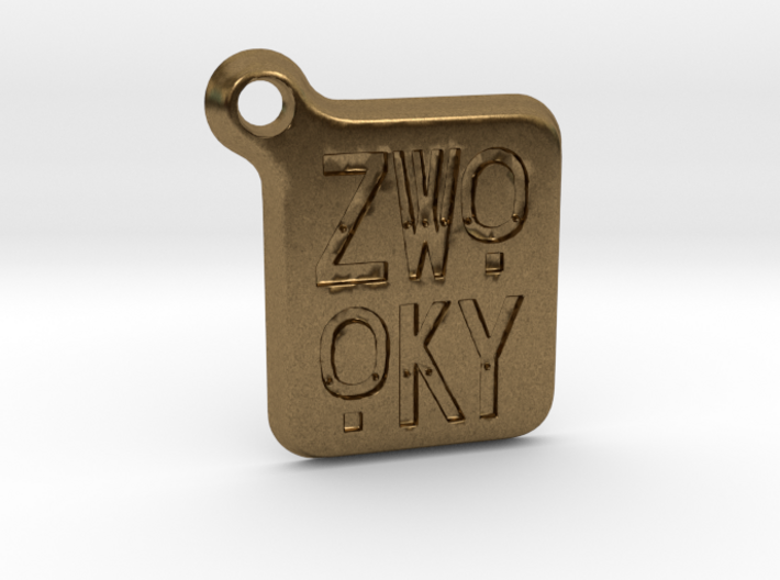 ZWOOKY Keyring LOGO 14 3cm 3mm rounded 3d printed