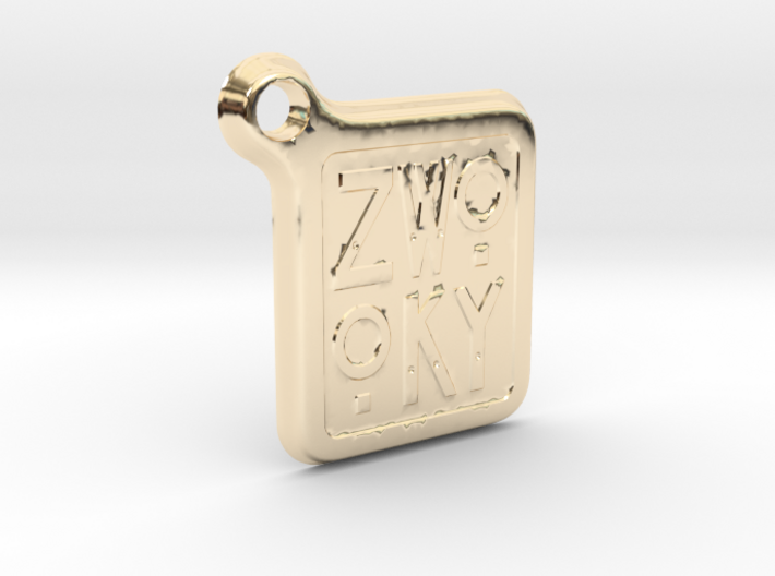 ZWOOKY Keyring LOGO 12 4cm 3mm rounded 3d printed