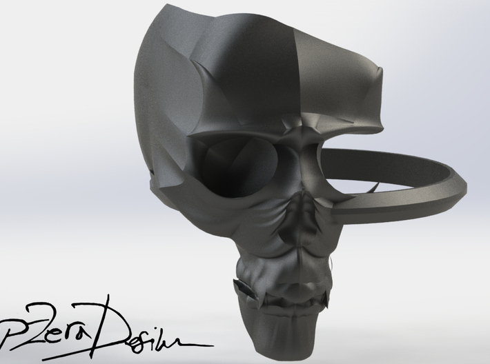SKULL RING SIZE 8.5 3d printed