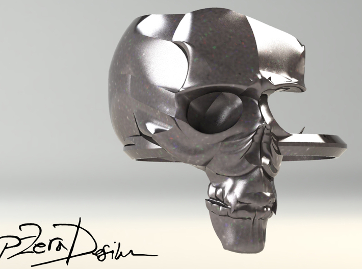SKULL RING SIZE 8.5 3d printed 