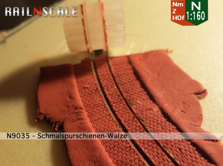 Schmalspurschienen-Walze (Nm 1:160) 3d printed