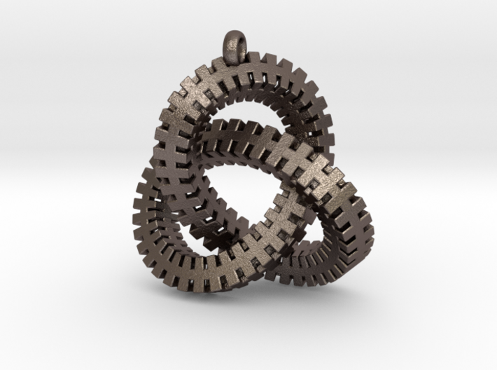 Escher Knot Pendant 3d printed 
