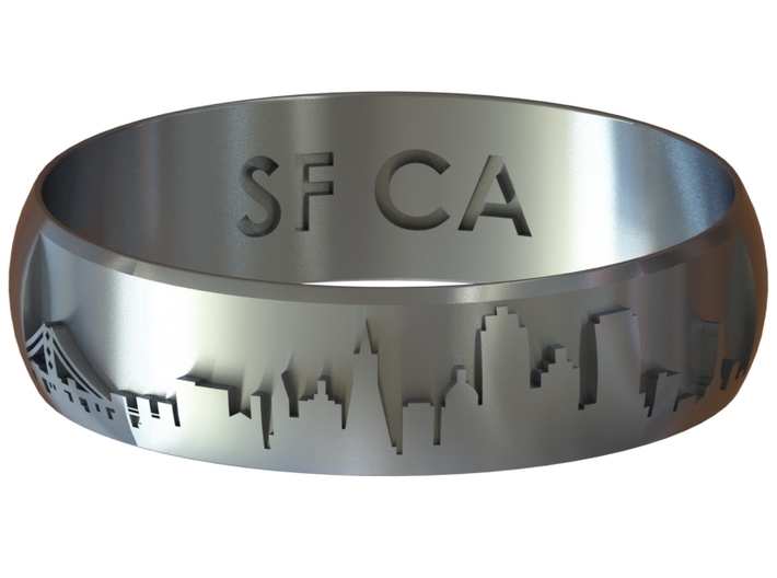 Ring SF Skyline 3d printed 