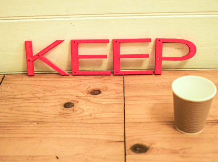 Keep Clear sign 3d printed 