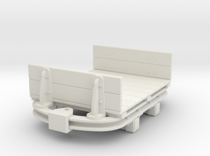 1:35 or Gn15 small skip based flat wagon with ends 3d printed
