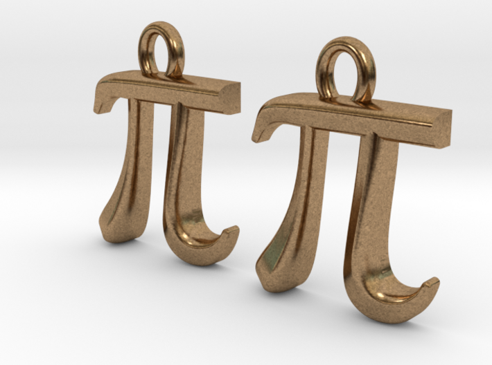 Pi Earrings 3d printed