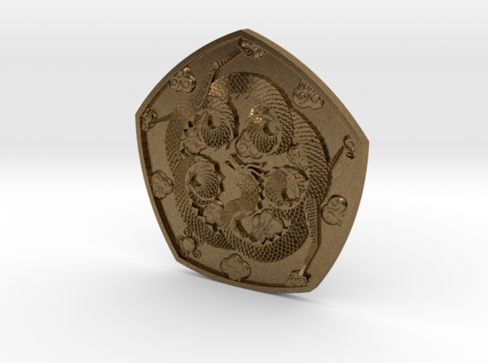 Detailed Dragon Coin 3d printed 