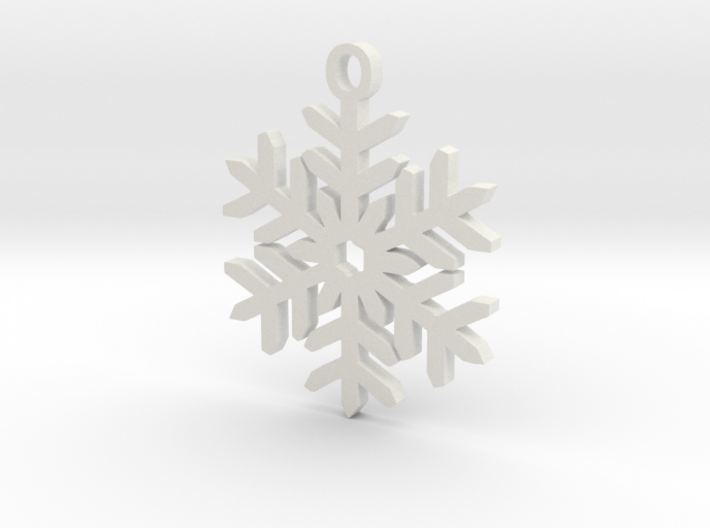 Snowflake Pendant Necklace 3d printed