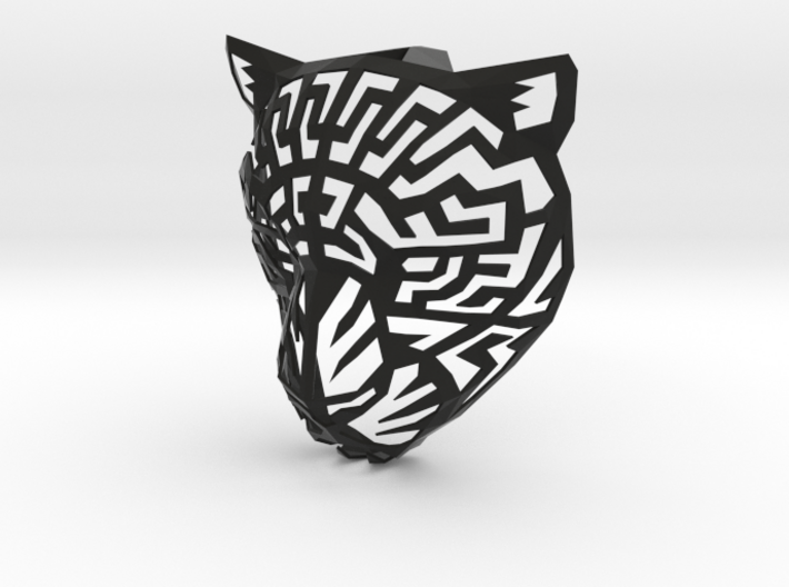 Jaguar Head (M) Faux Taxidermy 3d printed 