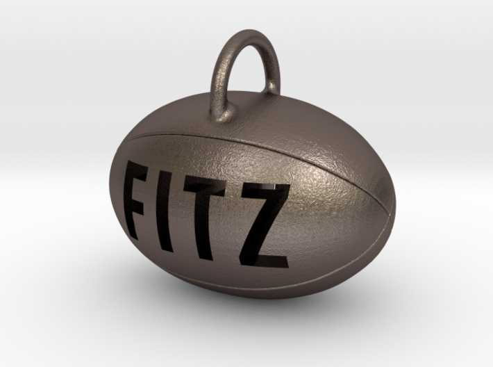 Personalize-able Rugby Ball Pendant 3d printed 