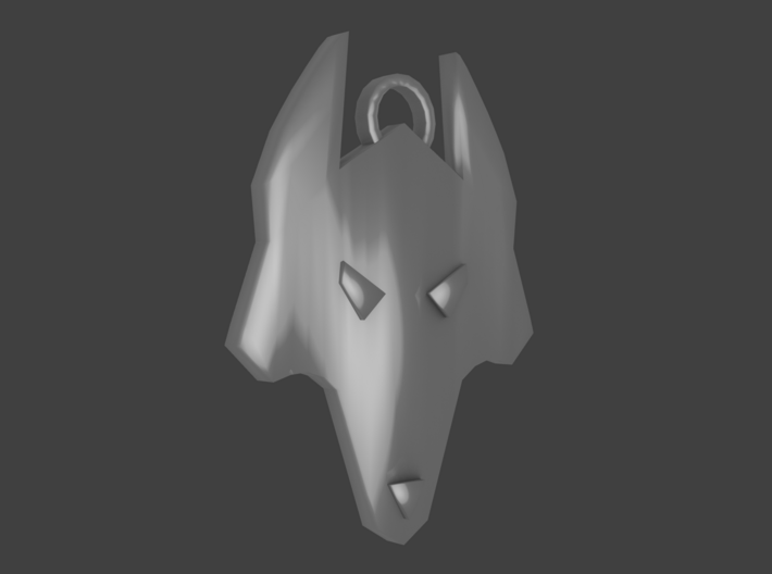 Wolf Keychain 3d printed Render
