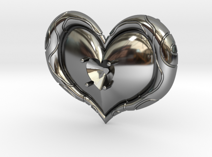 Twilight Princess Heart Container Gem Setting 3d printed