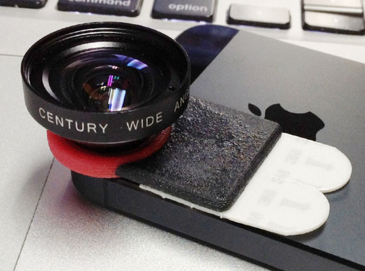 STICK ON - iPro lens mount for iPhone5 &amp; iPad 3d printed