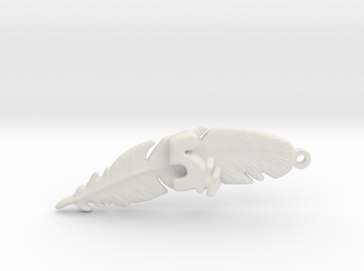 5K FEATHER RUNNERS KEYCHAIN 3d printed