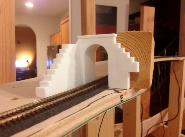 N-Scale Tehachapi Tunnel #16 East 3d printed Production Sample: As seen on Chris Kilroy's N-scale model of the Tehachapi.
