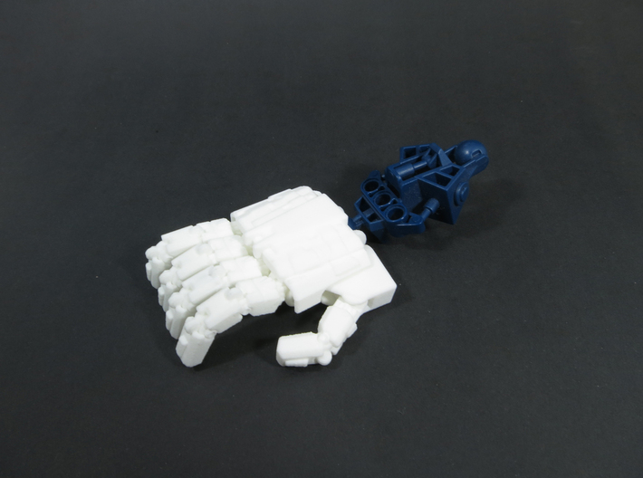 M variant - Extremely Enormous Extremities 3d printed Wrist joint compatible with Bionicle ball joints.