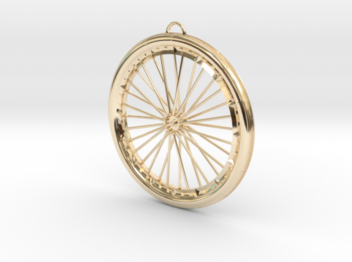 Custom bike bicycle wheel pendant 3d printed