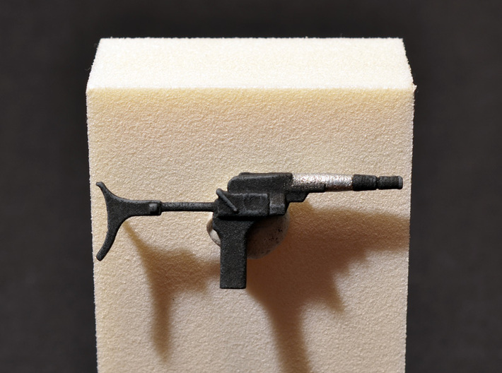 PRHI Star Wars Black Proto-Fett Pistol 6" 3d printed White strong flexible, after painting