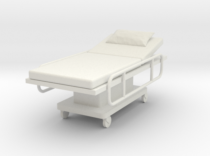 Miniature 1:24 Hospital Bed 3d printed