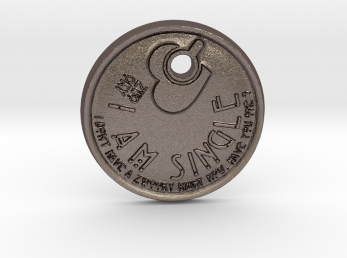 ZWOOKY keychain &quot;I am single&quot; - ready to start 3d printed