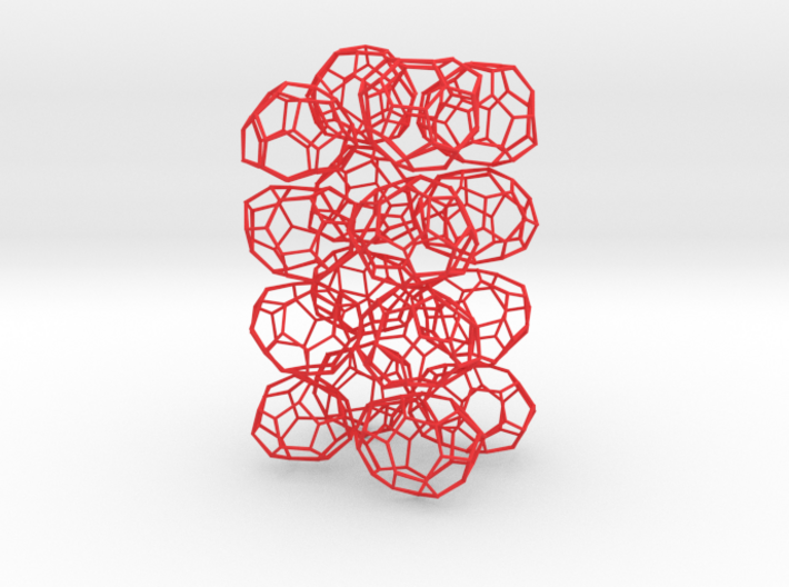 16 small chiral fullerenes (red) 3d printed
