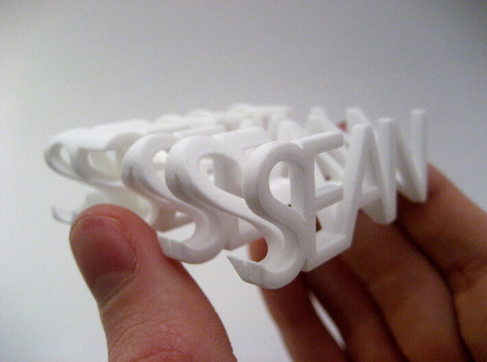 2-Way Word Sculpture 3d printed