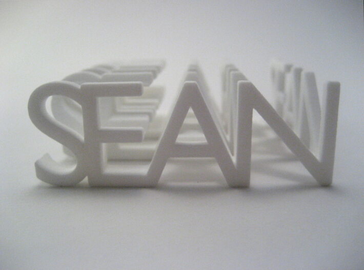 2-Way Word Sculpture 3d printed As viewed from the front